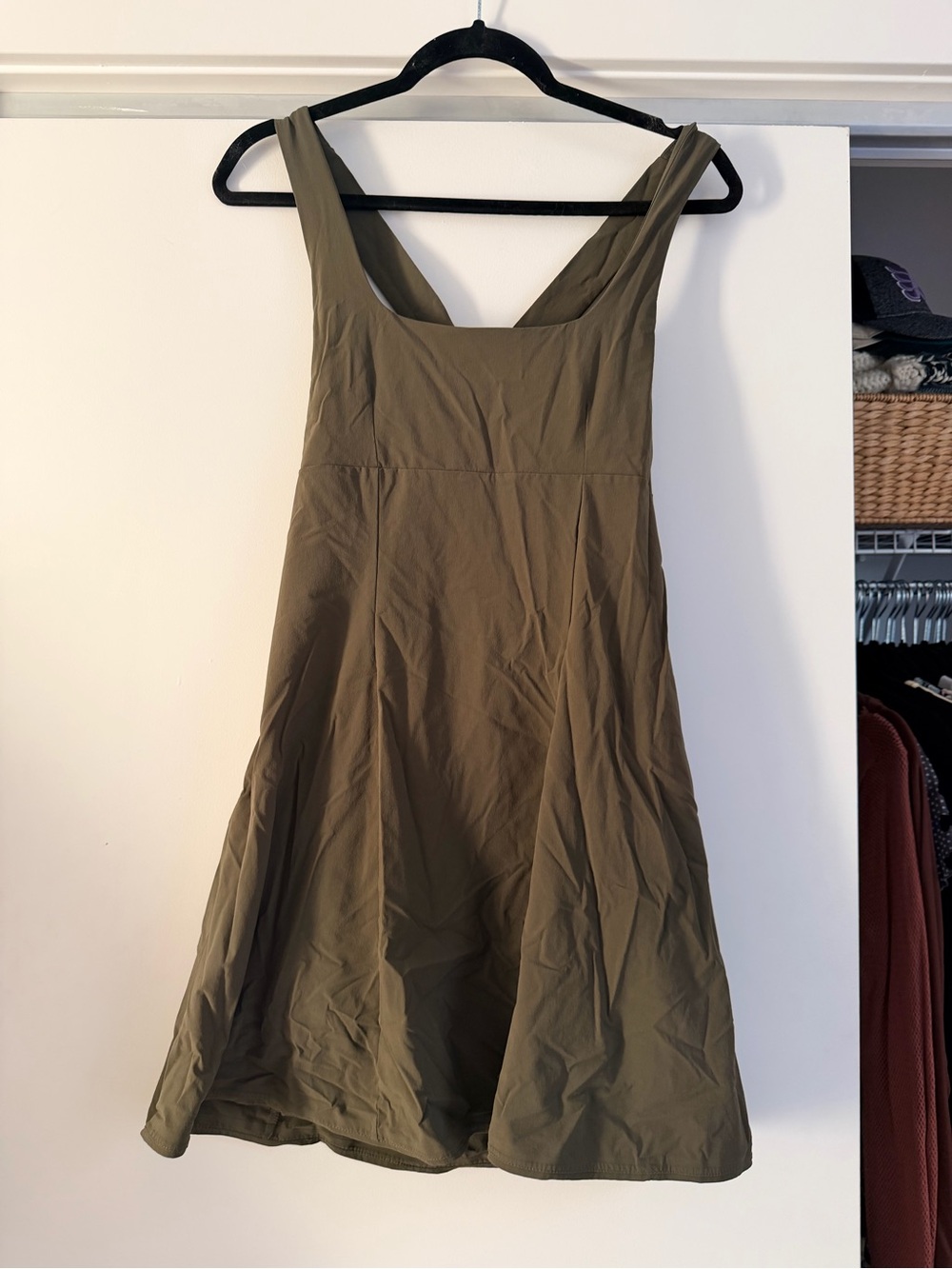 Outdoor Voices Olive Cross-Back Dress - Picture 4 of 10